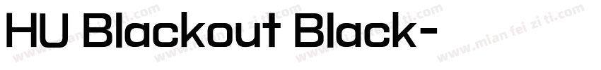 HU Blackout Black字体转换